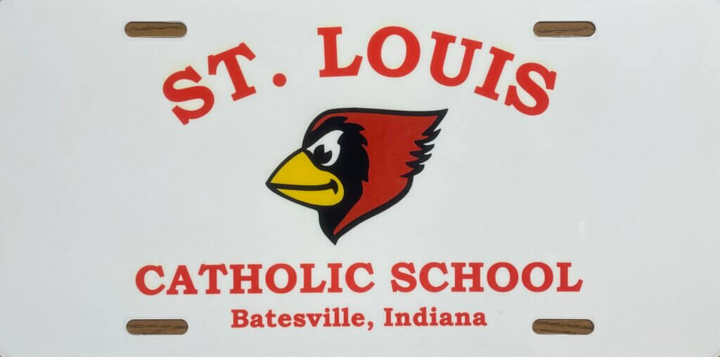 St. Louis School license plate